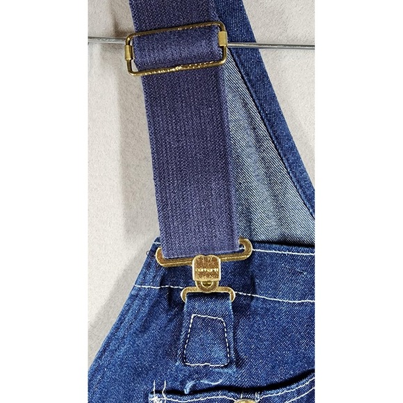 Vintage Carhartt Denim Bib Overalls Mens 32 Blue Workwear Carpenter Utility - Picture 10 of 16